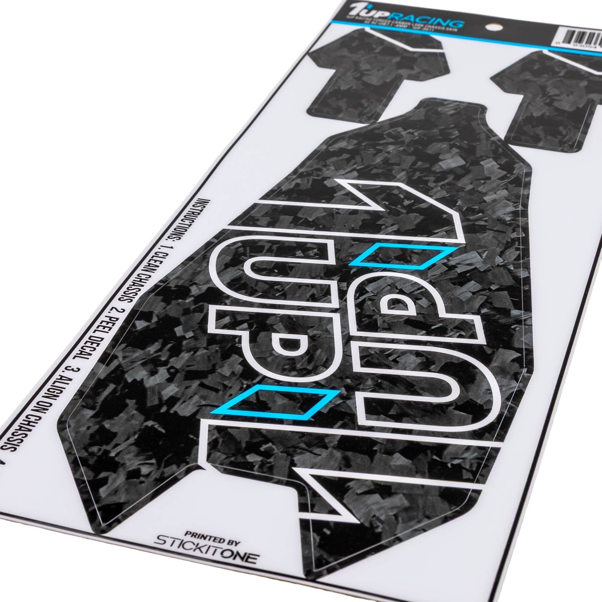 1up Racing Forged Carbon Look Chassis Skin – AE RC10B7.1 -4mm