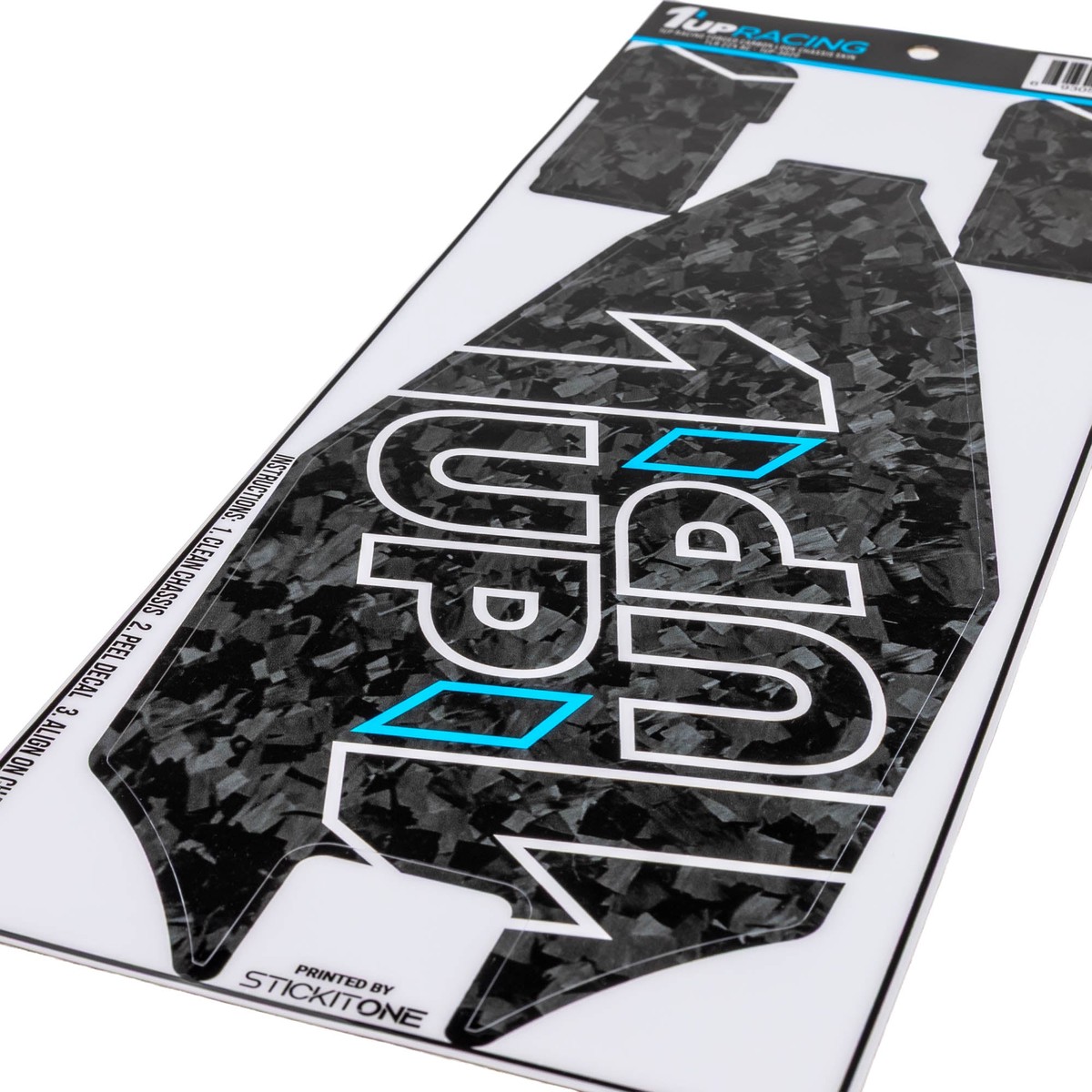 1up Racing Forged Carbon Look Chassis Skin – TLR 22X AC