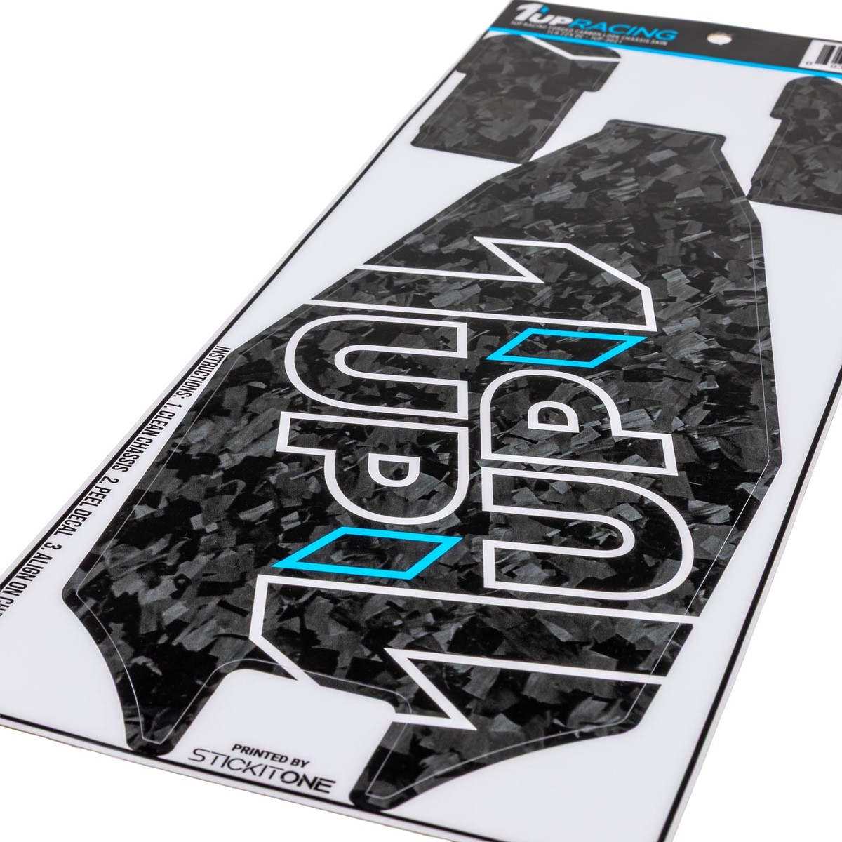 1up Racing Forged Carbon Look Chassis Skin – TLR 22X DC
