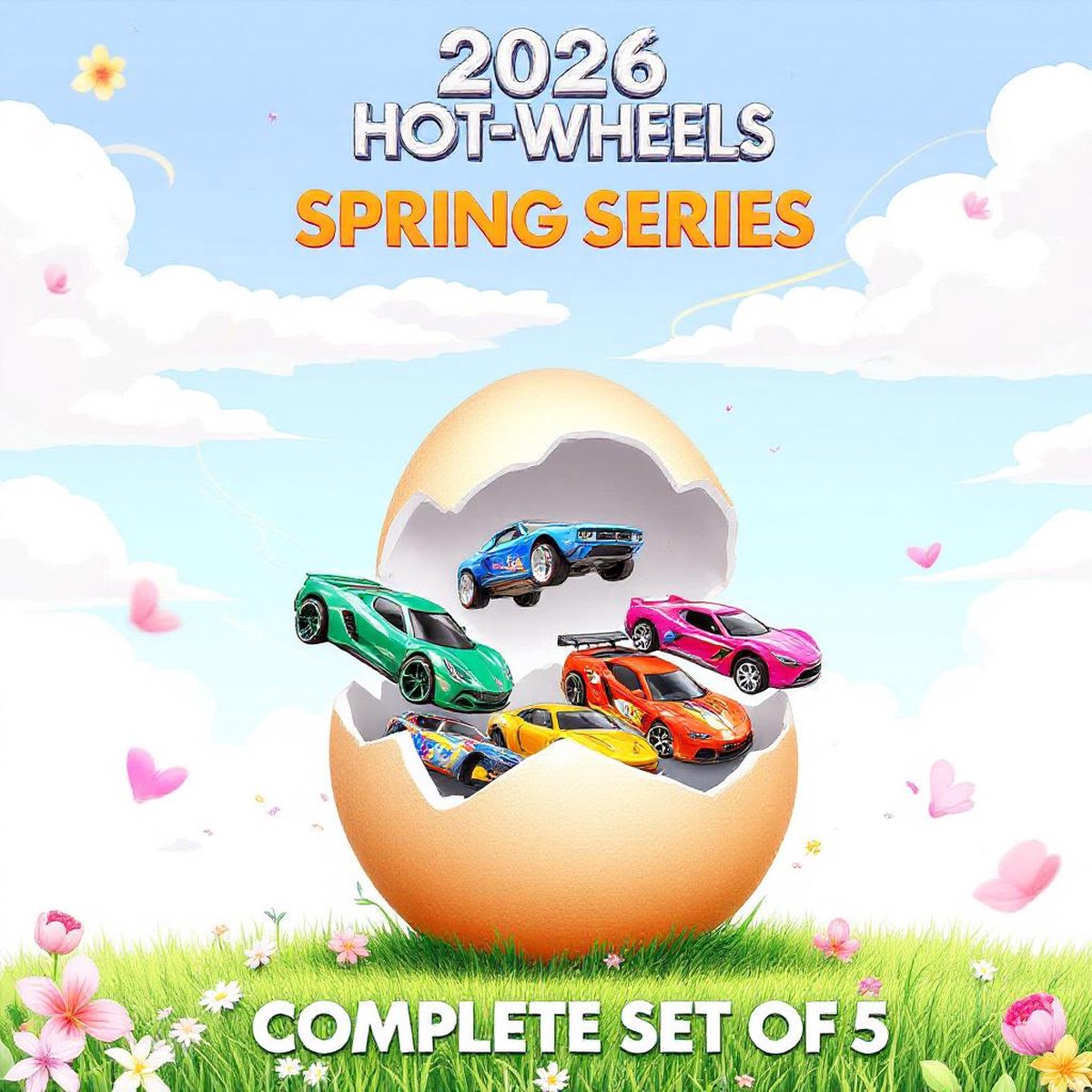 2026 Hot Wheels Spring Series – Complete Set of 5