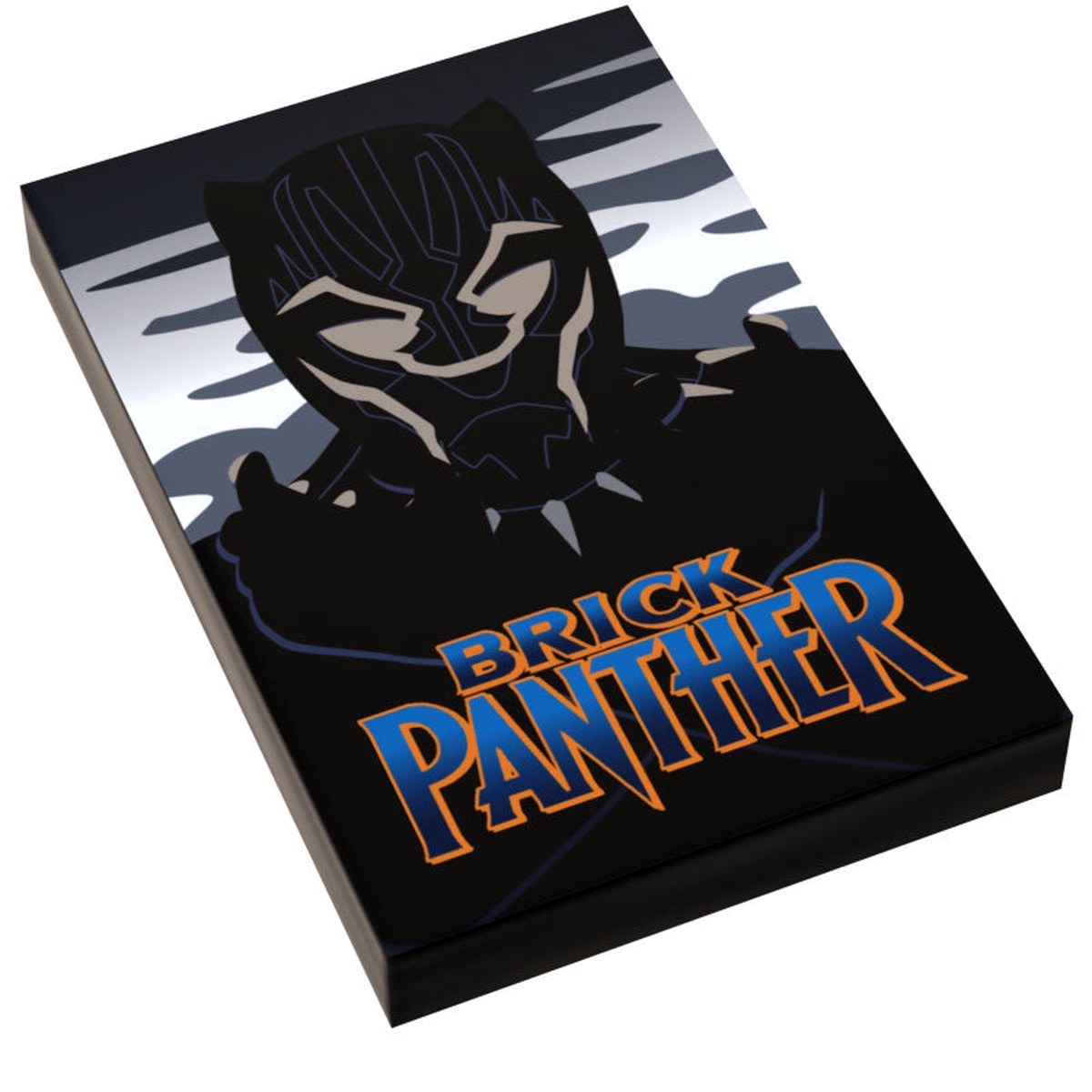 Brick Panther Movie Cover Tile (2×3 Tile)