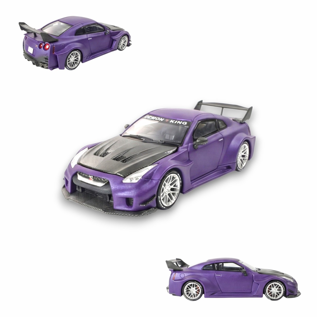 DEMON KING Auto GT-R R35RR Royal Purple 1:64