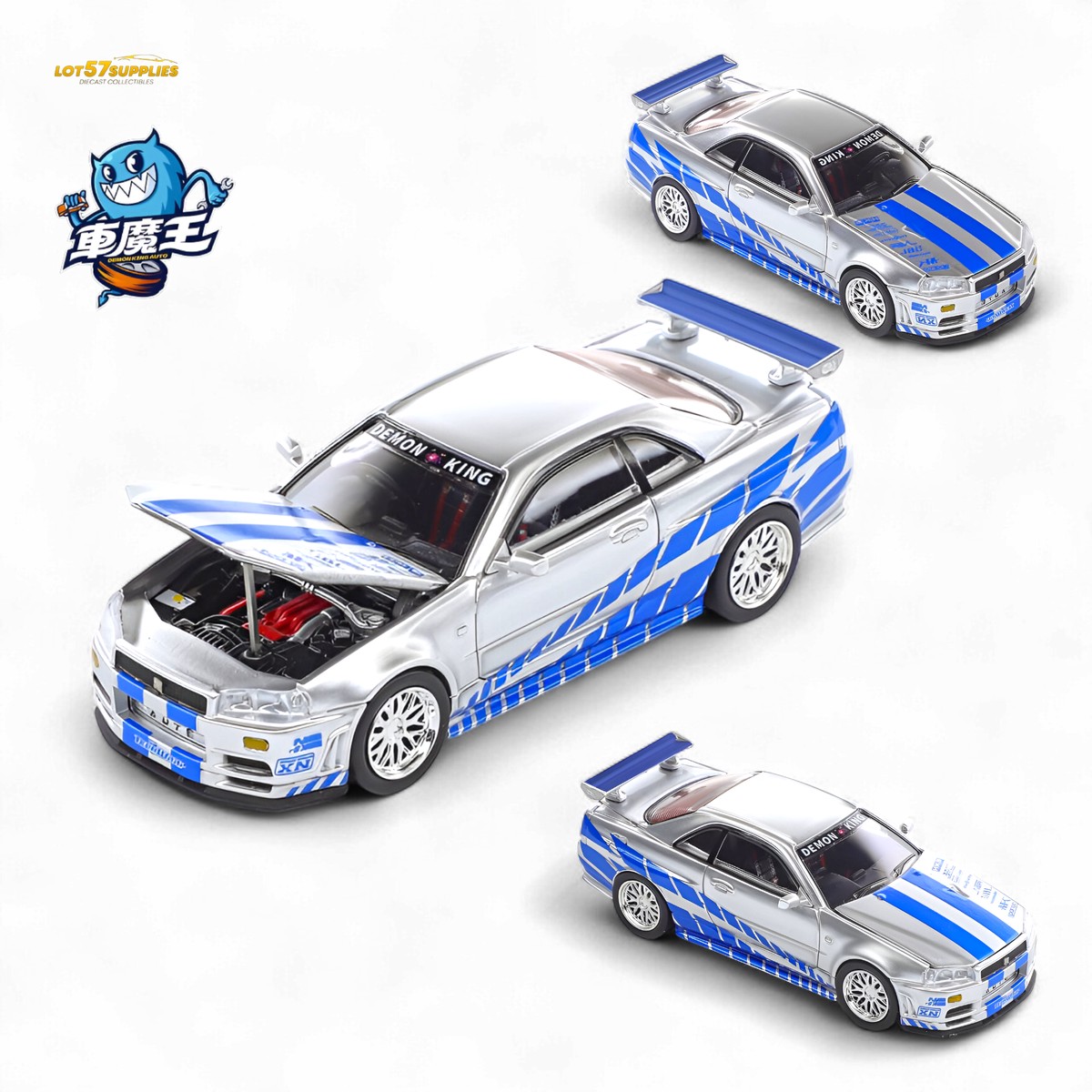 DEMON KING Auto Skyline GT-R R34 Z-Tune 1:64