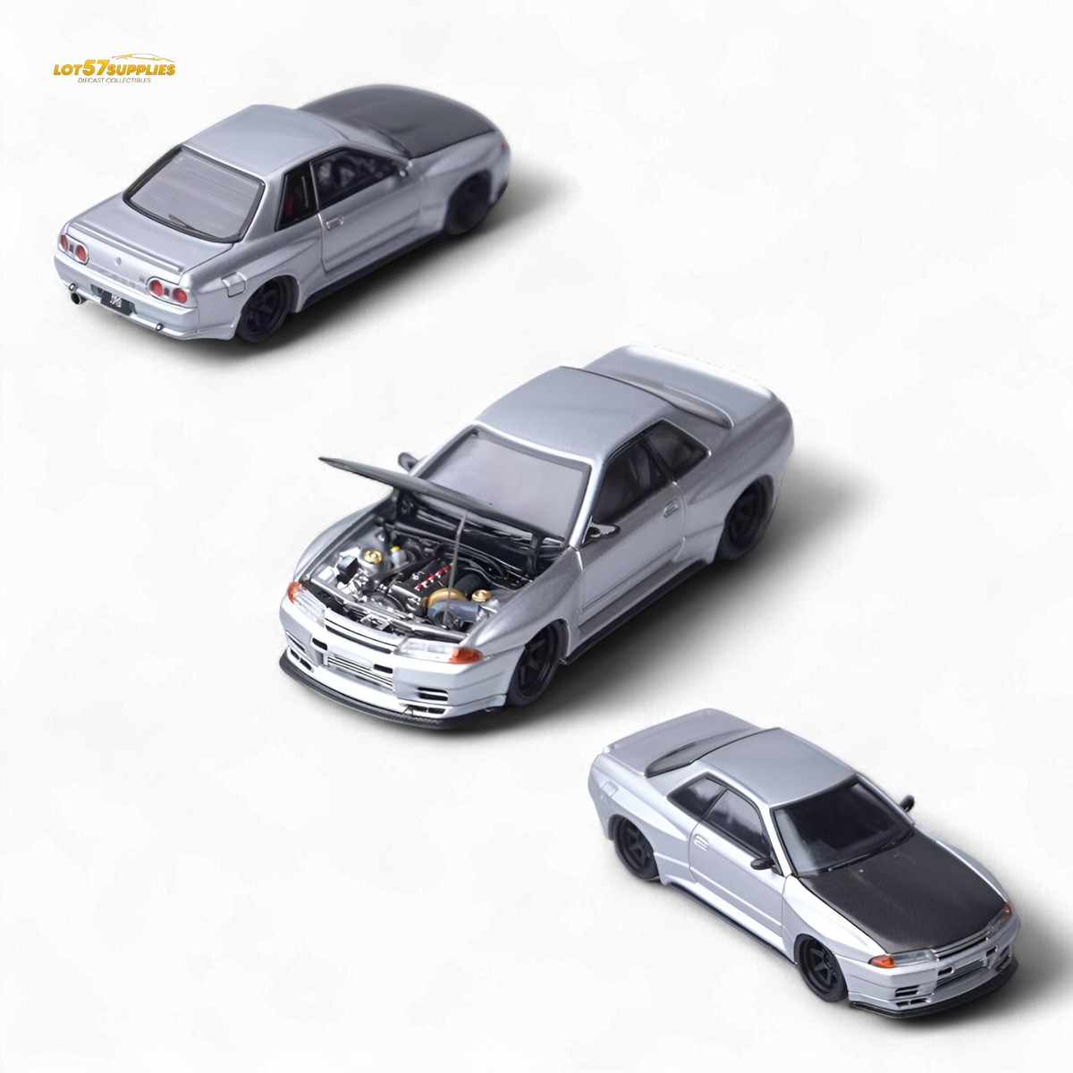 Focal Horizon Skyline GT-R R32 Silver Garage Active 1:64