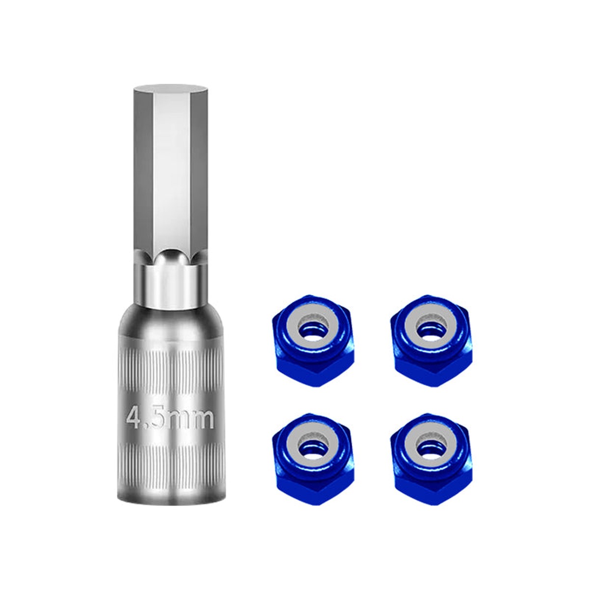 GPM RACING,AXIAL-SCX30 4X4 RTR WHEEL NUT (4) & WHEEL NUT TOOL SCX30/005