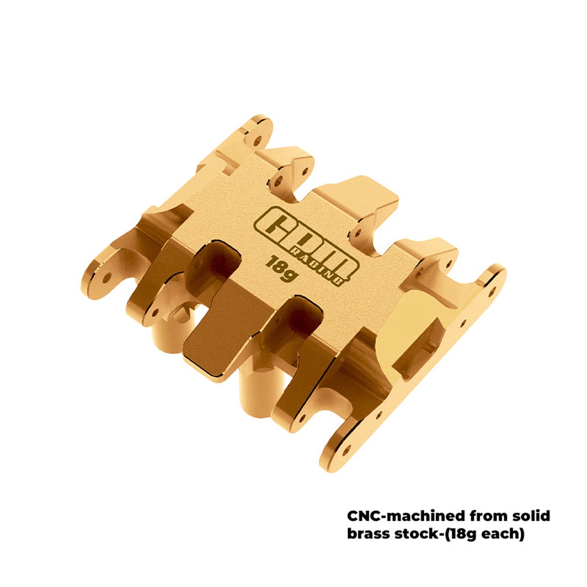 GPM RACING,AXIAL-SCX30 BRASS CENTER GEAR BOX MOUNT SKID PLATE (18G) SCX30/38X