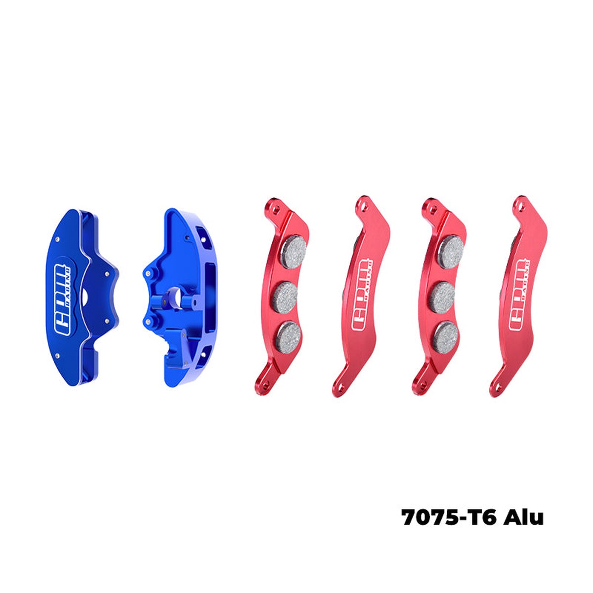 GPM RACING,TRAXXAS-FUNCO PRO SCALE 7075-T6 ALLOY FRONT BRAKE CALIPERS & BRAKE PADS (LEFT & RIGHT) TPS006KIT