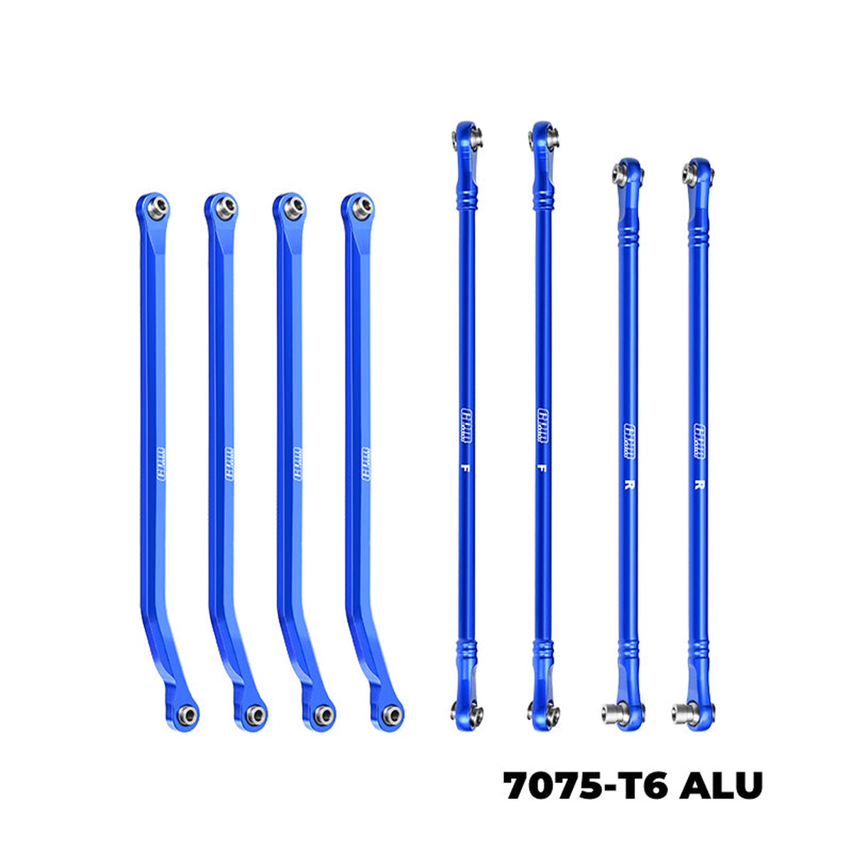GPM RACING,VANQUISH-H10 OPTIC KIT 7075-T6 ALLOY HIGH-CLEARANCE UPPER & LOWER LINK BAR SET H101449