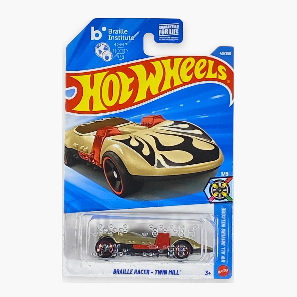 Hot Wheels Braille Racer – Twin Mill | All Drivers Welcome Series 1/5