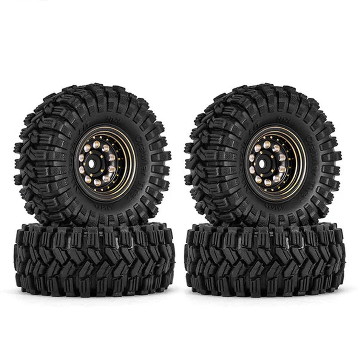 INJORA YQW-1008-1017 1.0″ 58*24mm -2.65mm Offset Brass Wheel Set for Micro Crawlers
