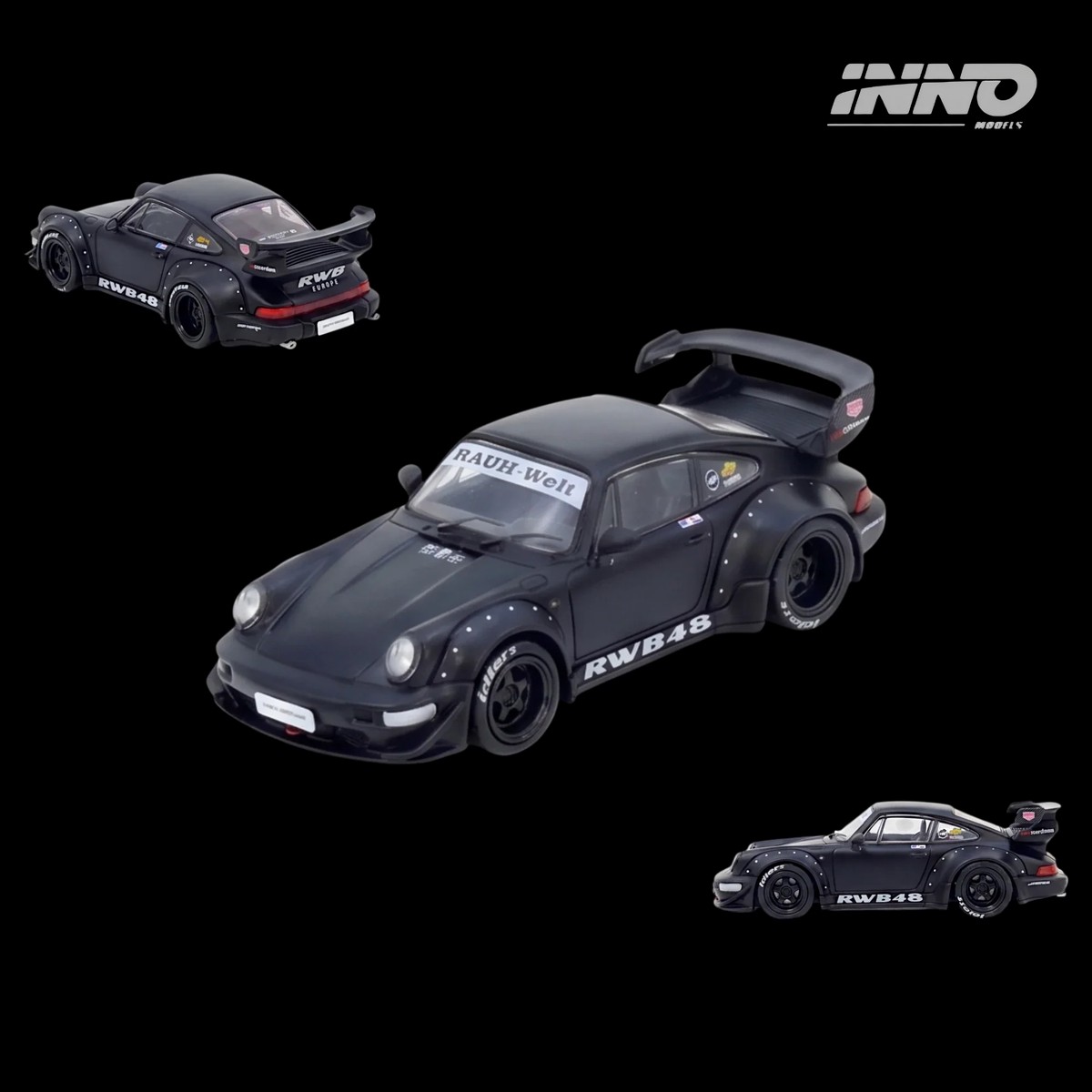 INNO64 RWB 964 Darth Vader Black Matt 1:64