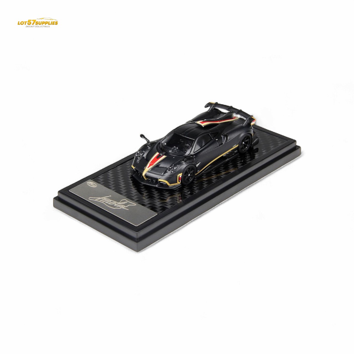 LCD Pagani Imola Matte Black Carbon 1:64