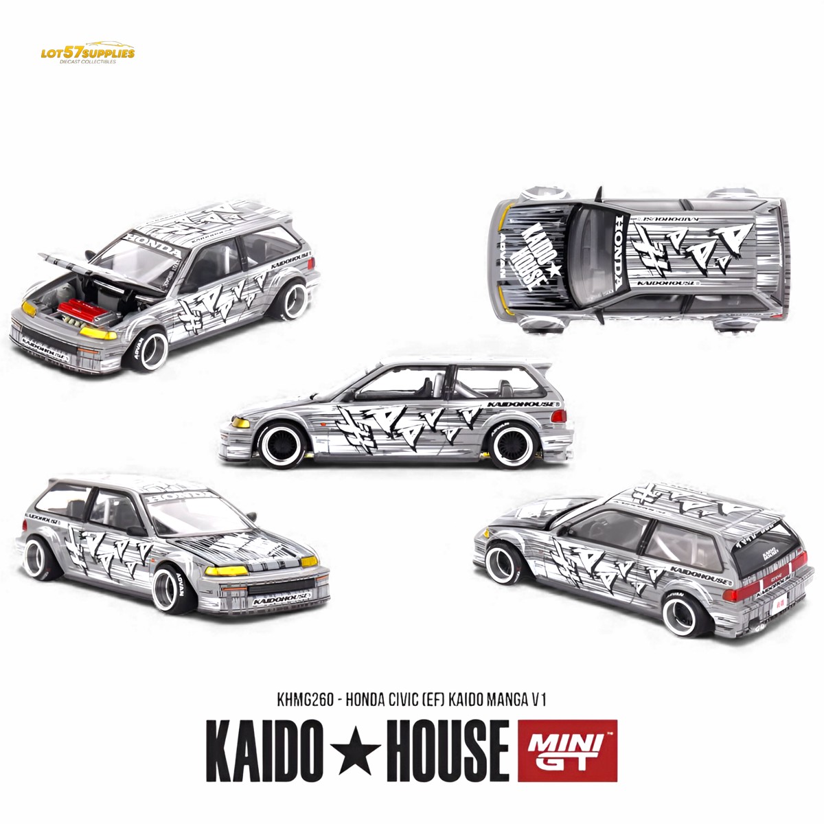Mini GT x Kaido House Honda Civic EF Kaido Manga V1 1:64