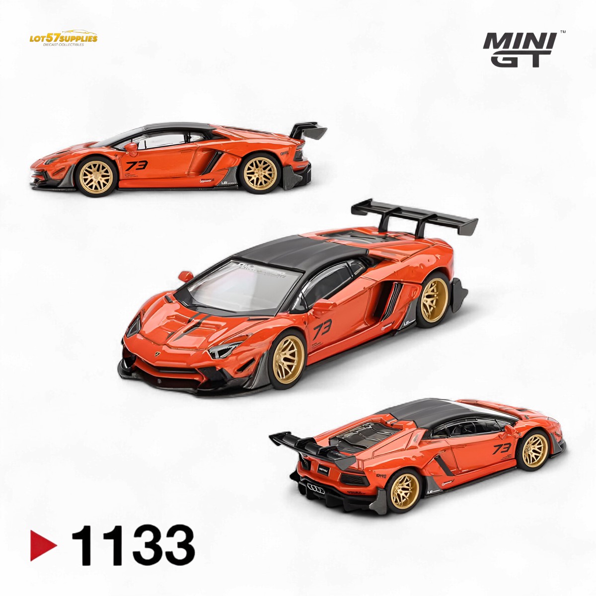 (Pre-Order) Mini GT Lamborghini Aventador Orange 1:64