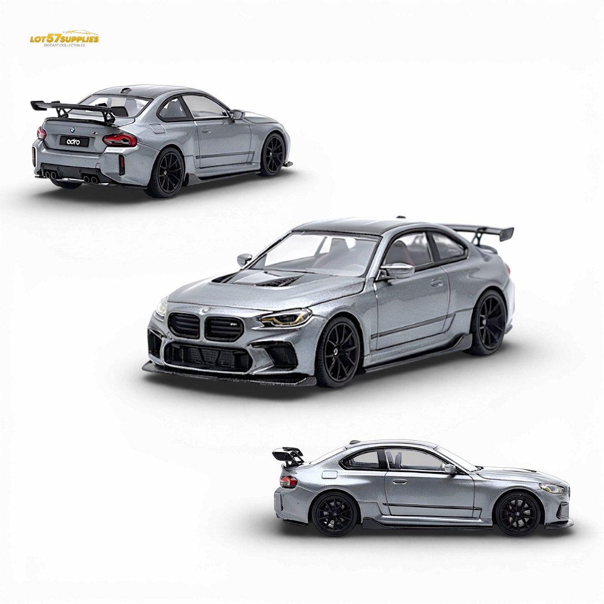 (Pre-Order) SW BMW G87 M2 ADRO - Low Tail Titanium Grey 1:64