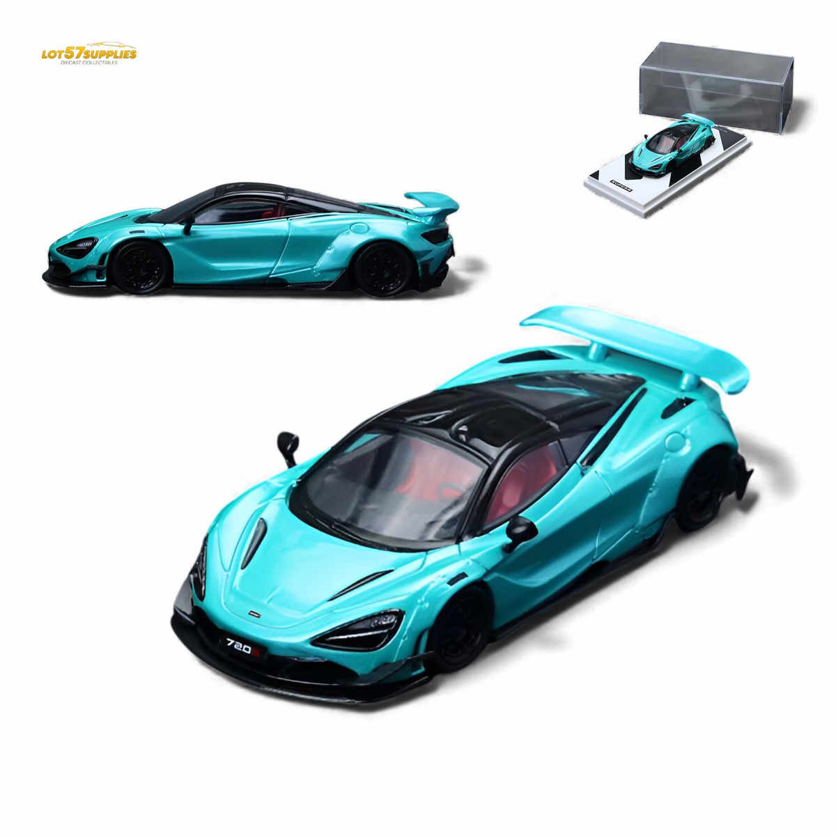 SC McLaren 720S Cyan Blue 1:64