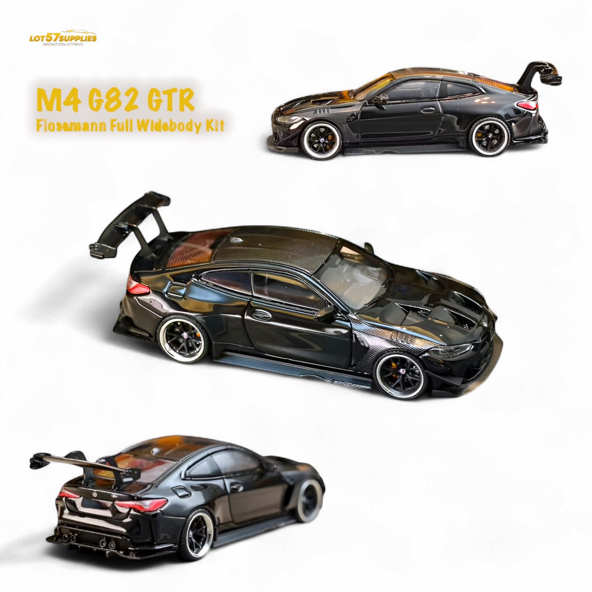 SW BMW M4 G82 Widebody Kit Bright Black 1:64