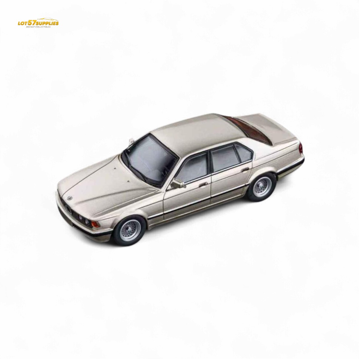 DCM BMW E32 7-Series Sedan Cashmere Beagle Gold 1:64