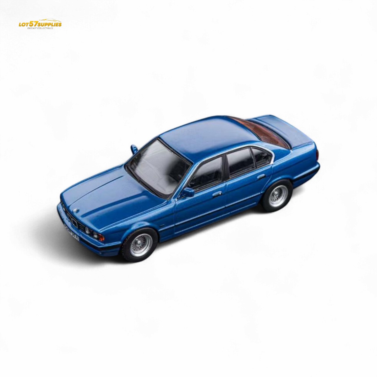 DCM BMW E34 5-Series Sedan Avis Metallic Blue 1:64