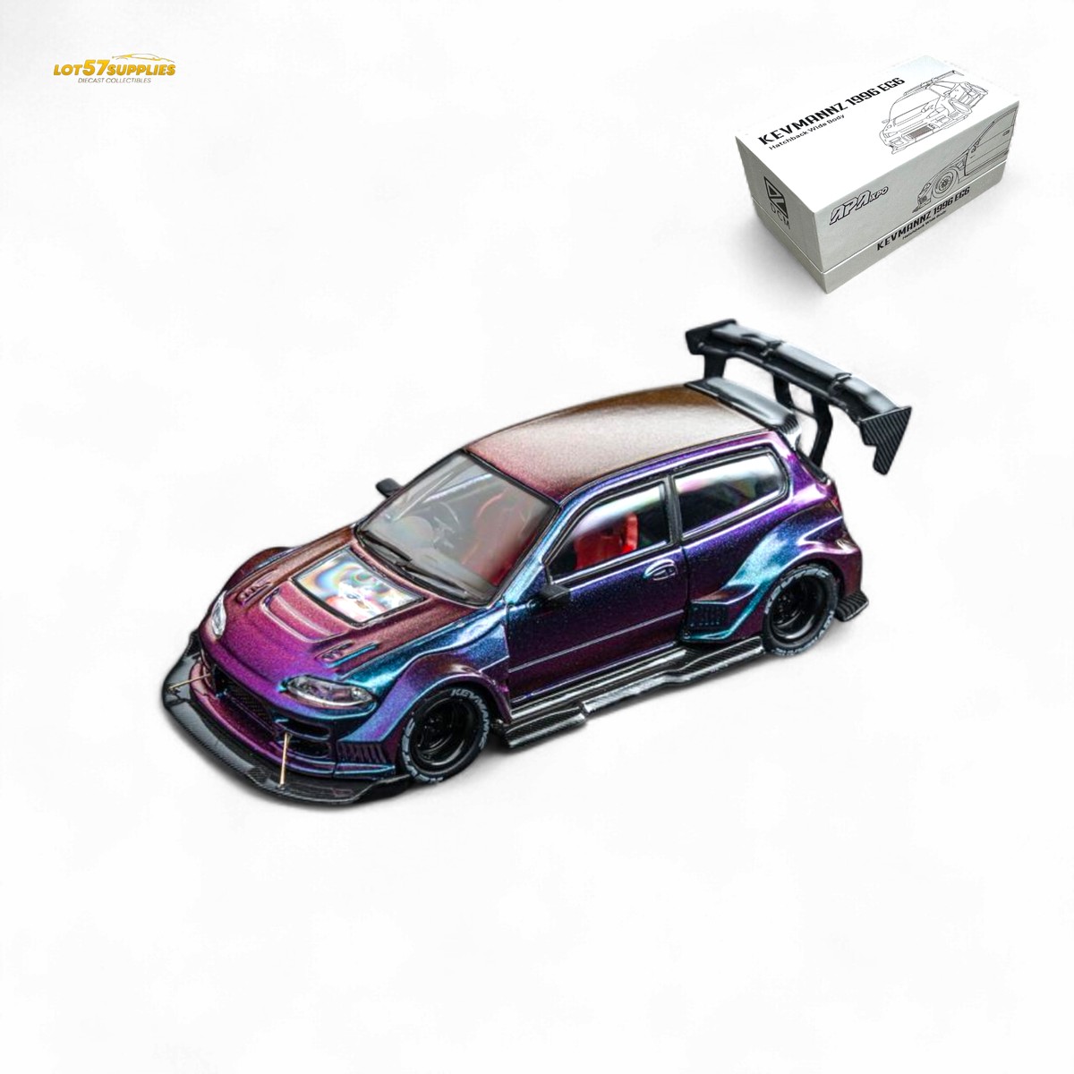 DCM Kevmannz 1996 EG6 Hatchback Chameleon Short Spoiler 1:64