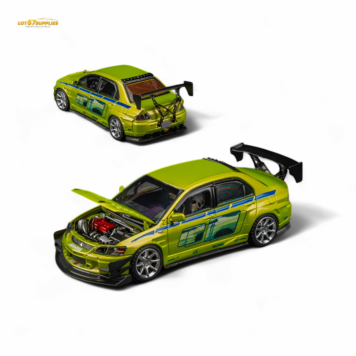 FindClassically Mitsubishi Lancer Evo 9 FNF Bryan Livery Green 1:64