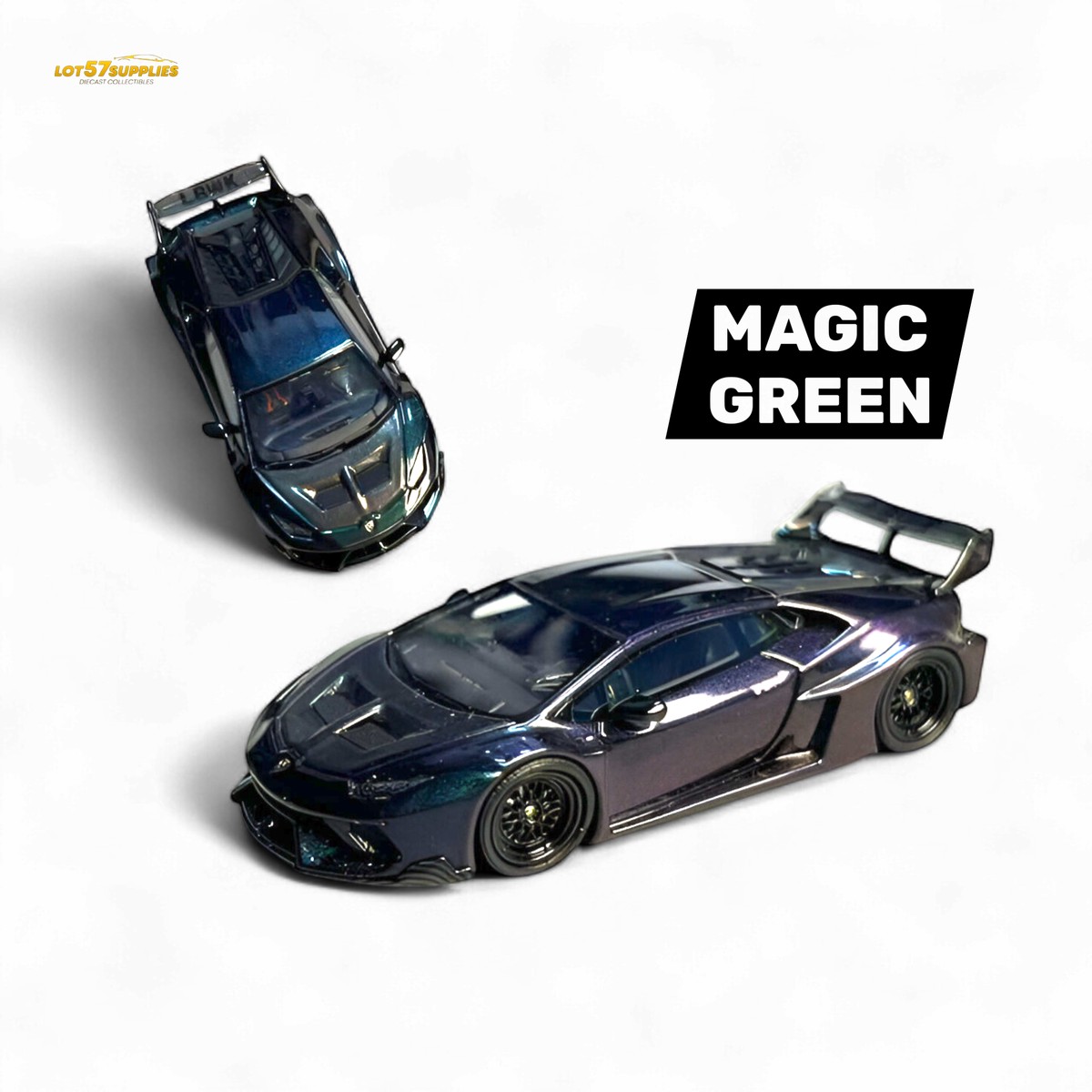 Flame Lamborghini Huracan GT LP610 Magic Green 1:64