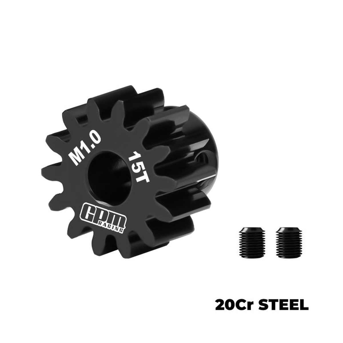 GPM RACING,ACCESSORIES 20Cr STEEL MOTOR GEAR 15TMODULE:1.0MM,MOTOR TOOTH DIAMETER:5.0MM MG5015TS