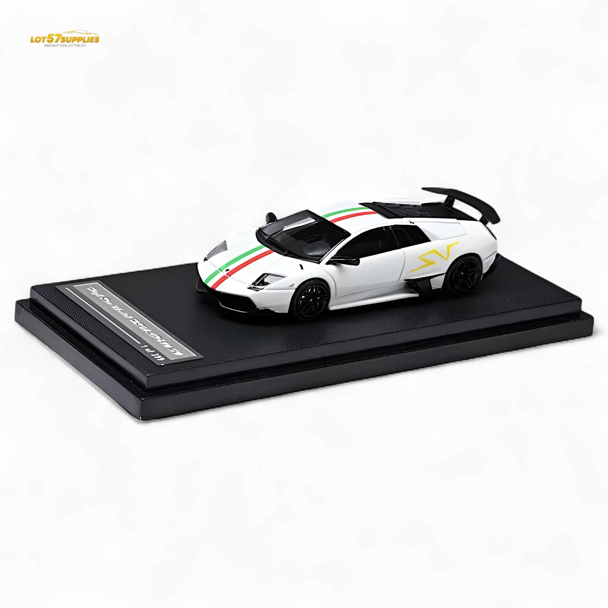 High Rev Model Lamborghini Murcielago LP670-4 SV White 1:64