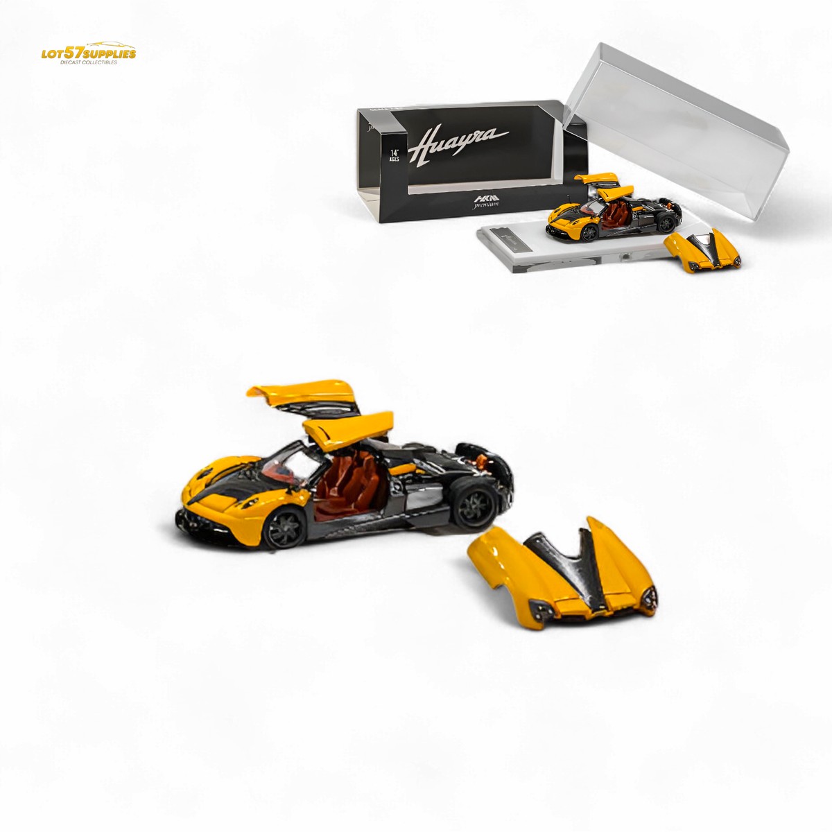 HKM Premium Huayra Coupe 2014 Orange Yellow 1:64