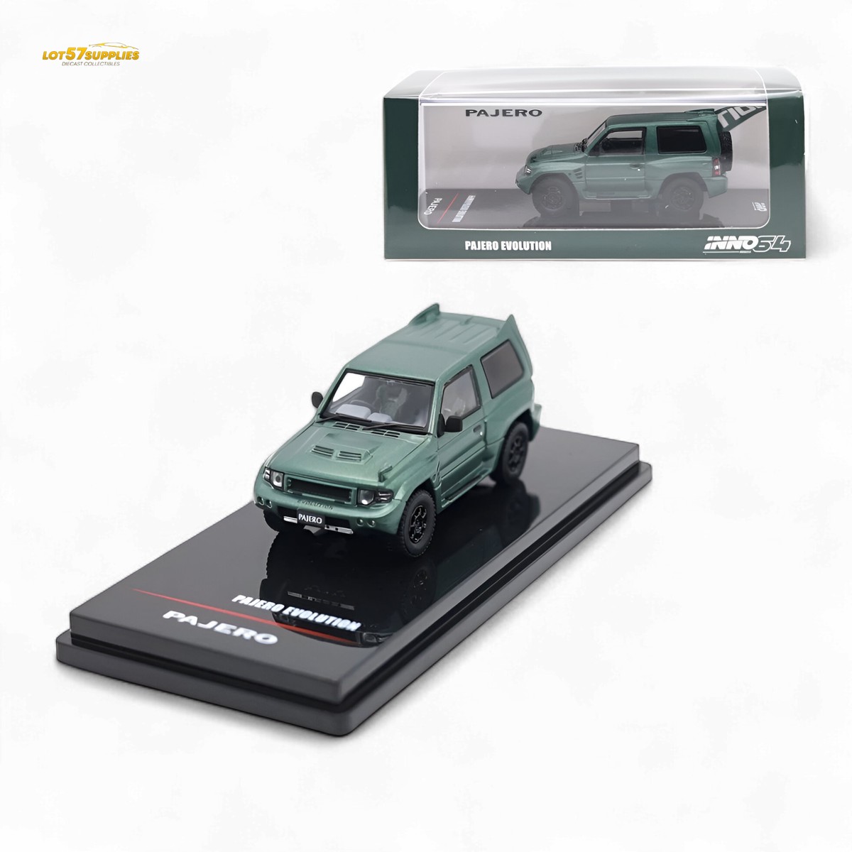 INNO64 Mitsubishi Pajero Evolution Satin Green 1:64