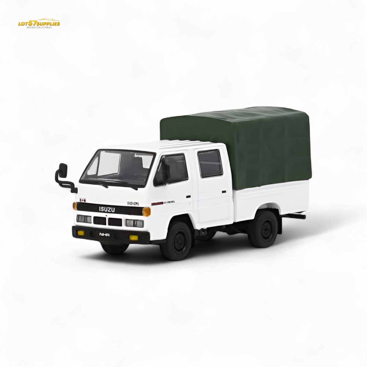 Model 1 Isuzu Covered Truck White 1:64