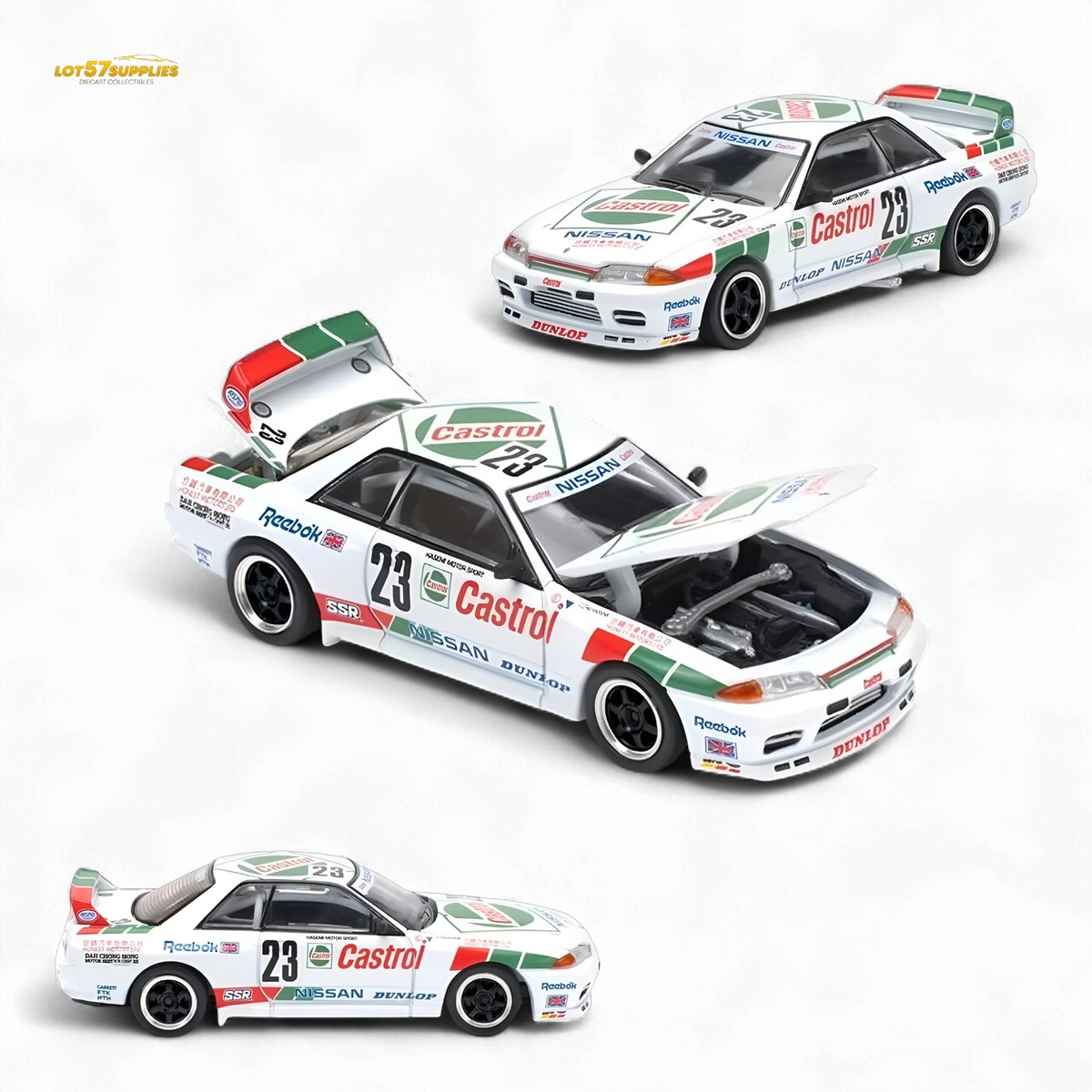 Poprace GT-R R32 Macau Guia Race 1990 Winner White 1:64