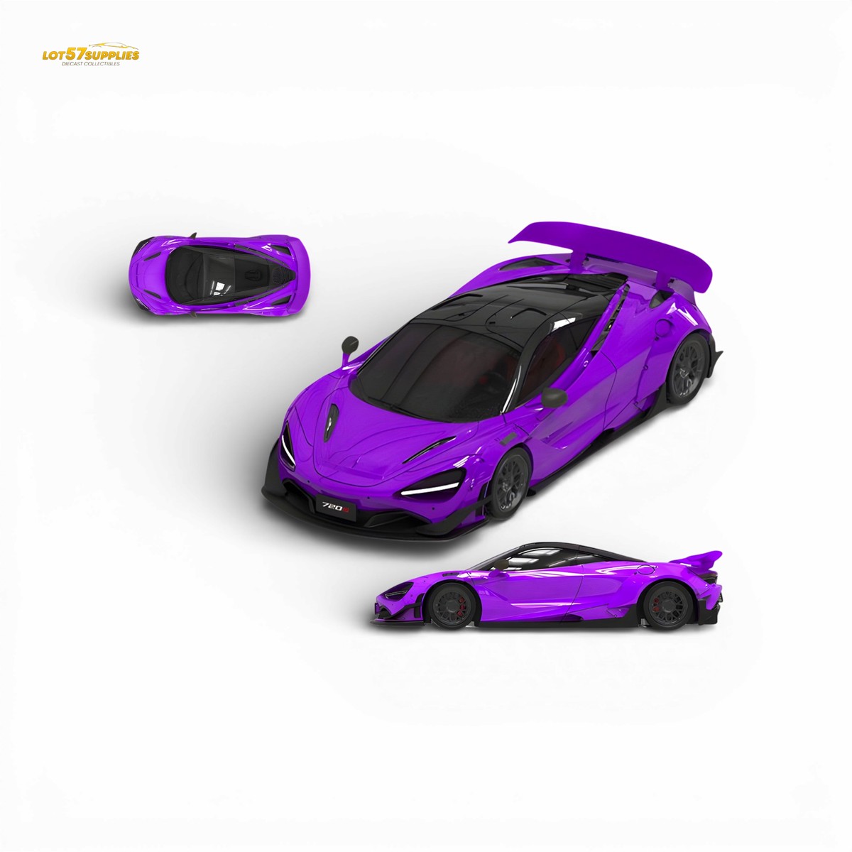 SUPCAR McLaren 720S Purple 1:64