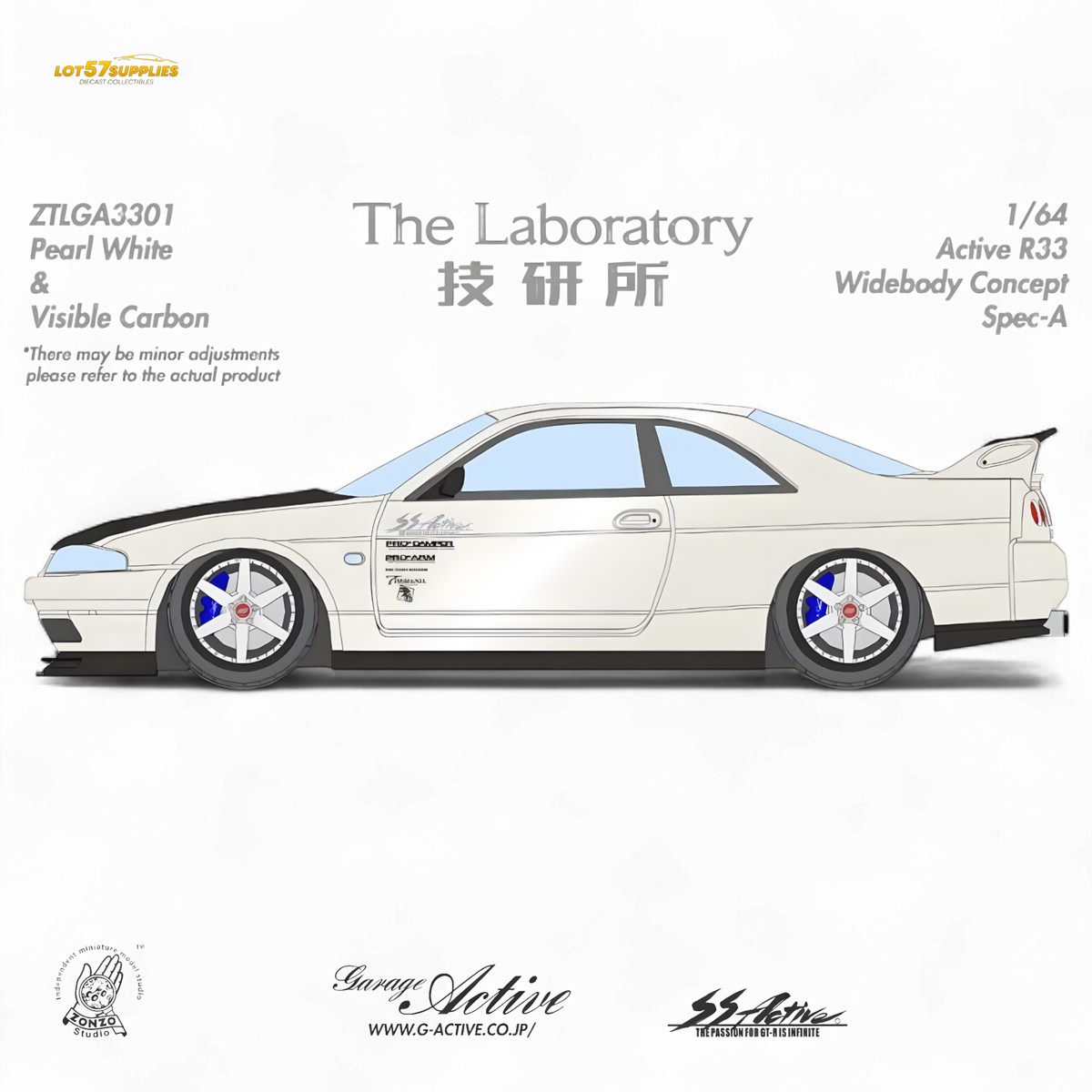 The Laboratory x ZONZO Nissan R33 Widebody ZTLGA3301 1:64