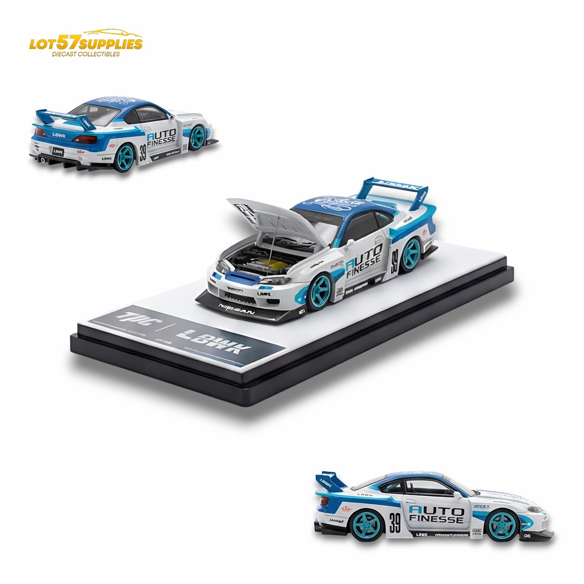 TPC Silvia S15 LBWK Blue – White 1:64