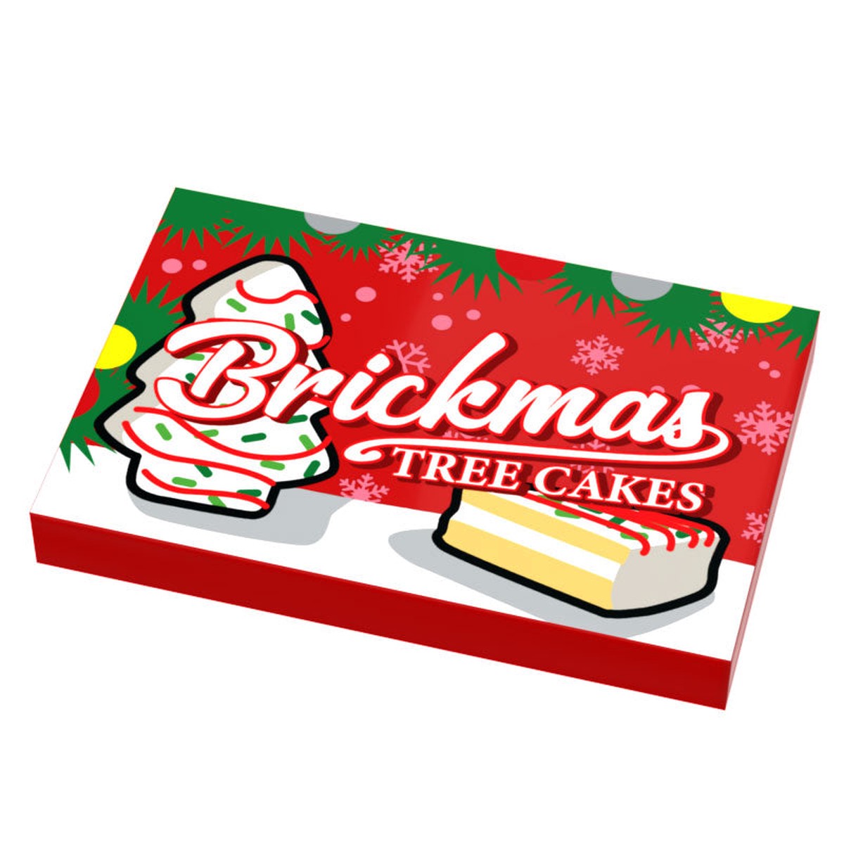 Christmas Tree Cake Minifig Snack (2×3 Tile)