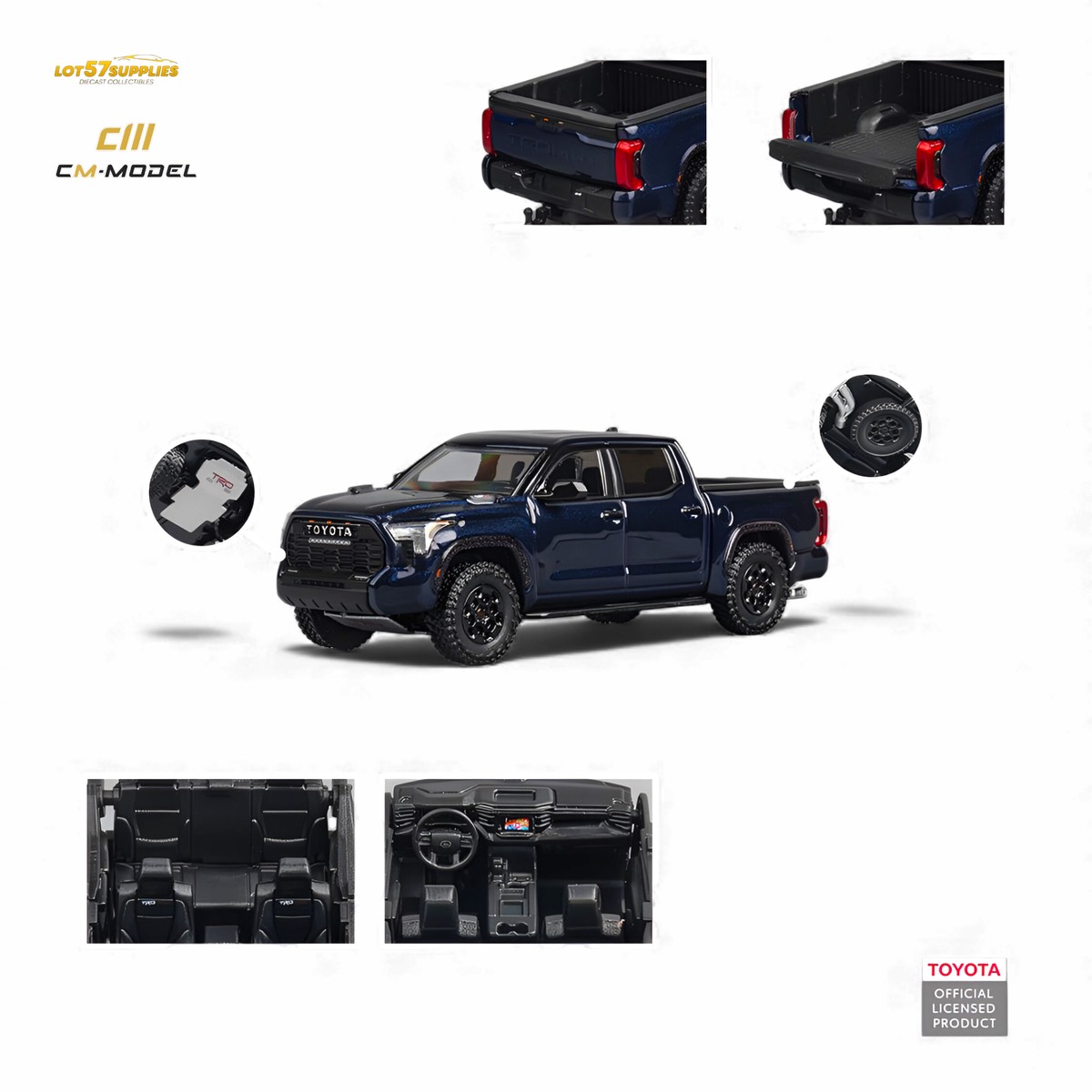 CM Model Toyota Tundra Metallic Blue 1:64