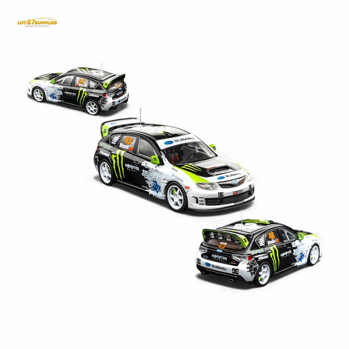 DCM & Mini Station 2008 Subaru Impreza WRX STI Rally Block43 1:64