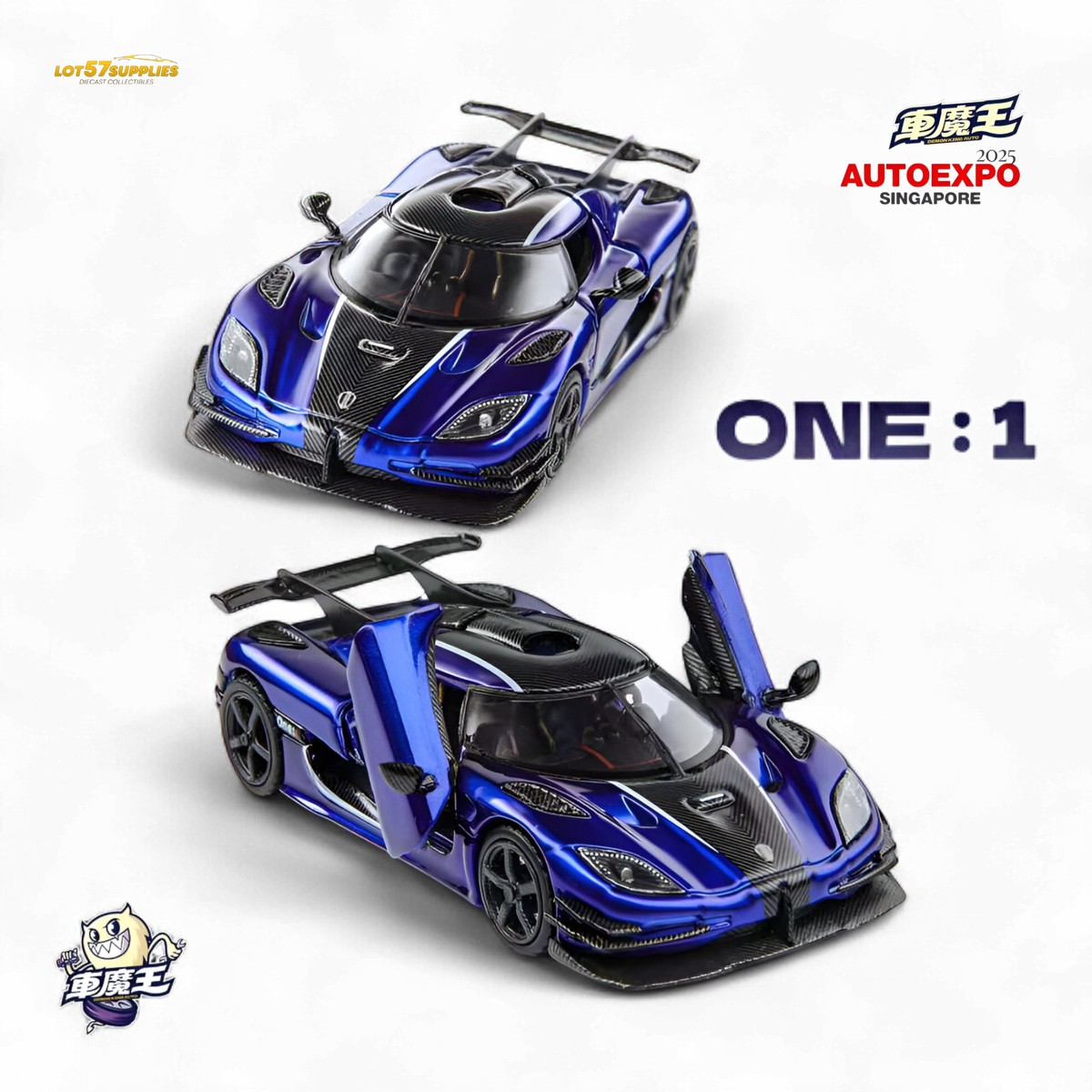 DEMON KING Agera ONE:1 Blue 1:64