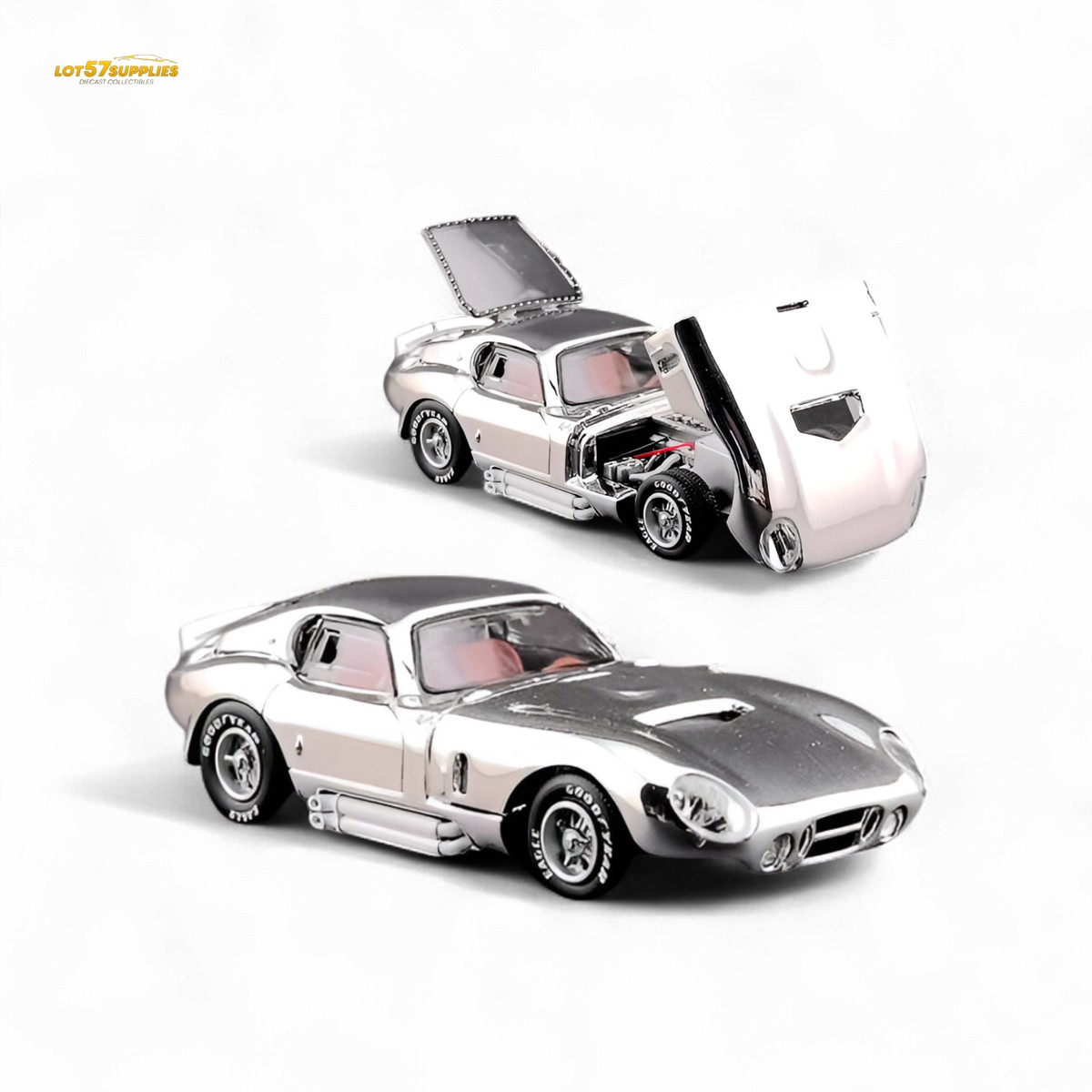 Fine Works64 Shelby Daytona Chrome Silver 1:64