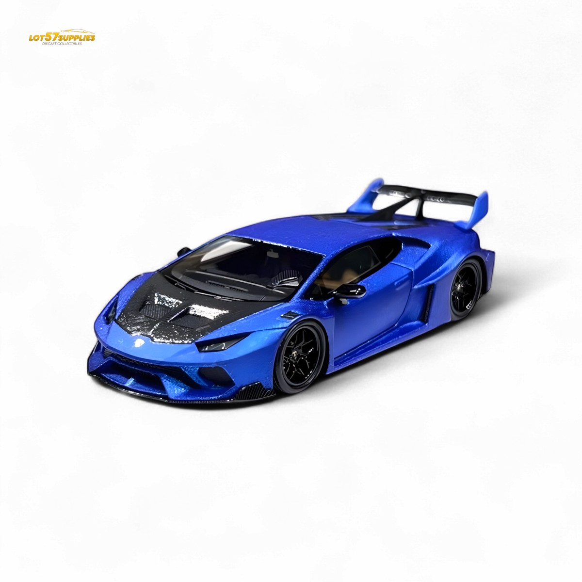 Flame Lamborghini Huracan LP610-4 WideBody Resin - Matte Blue 1:64