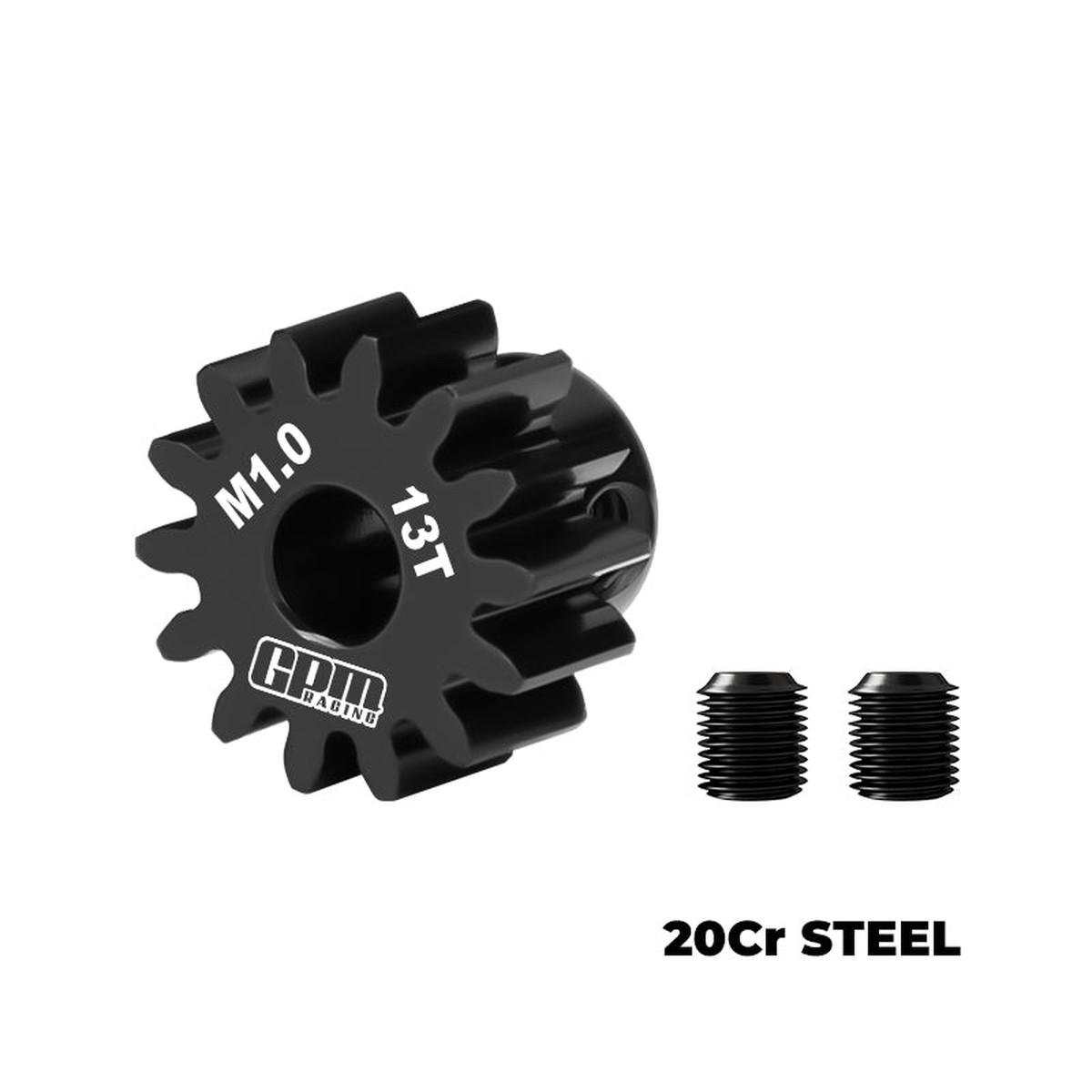 GPM RACING,ACCESSORIES 20Cr STEEL MOTOR GEAR 13T(HODULE:1.OMMHOTORTOOTH DIAMETER:5.OMM) MG5013TS