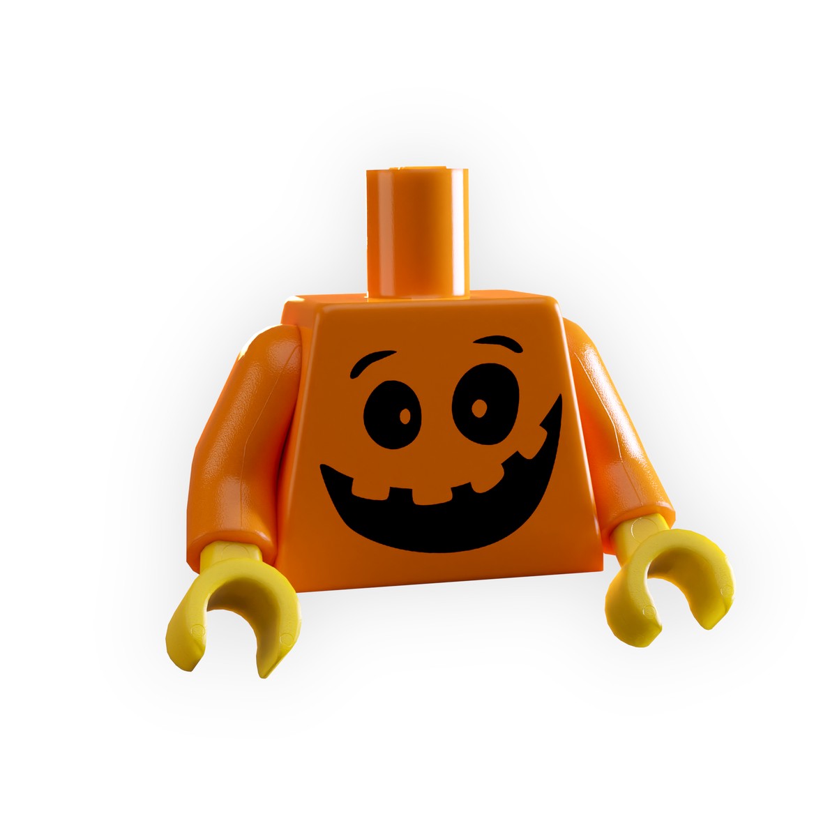 Halloween Happy Pumpkin Face Minifig Torso