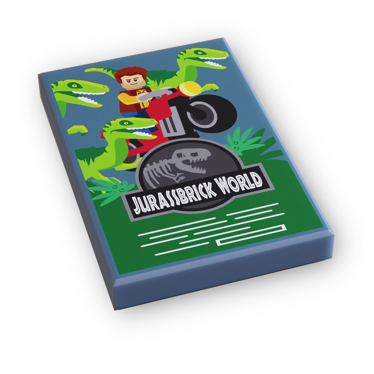Jurassbrick World Movie Cover (2×3 Tile)