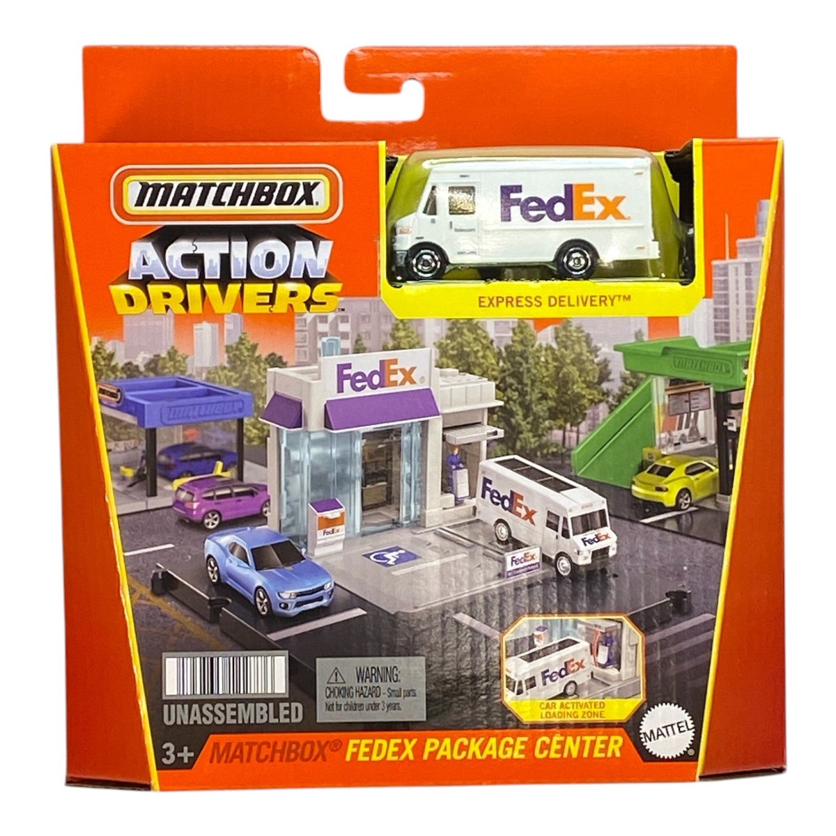 Matchbox Fedex Package Center – Action Drivers Vehicle Playset w/ Express Delivery Van