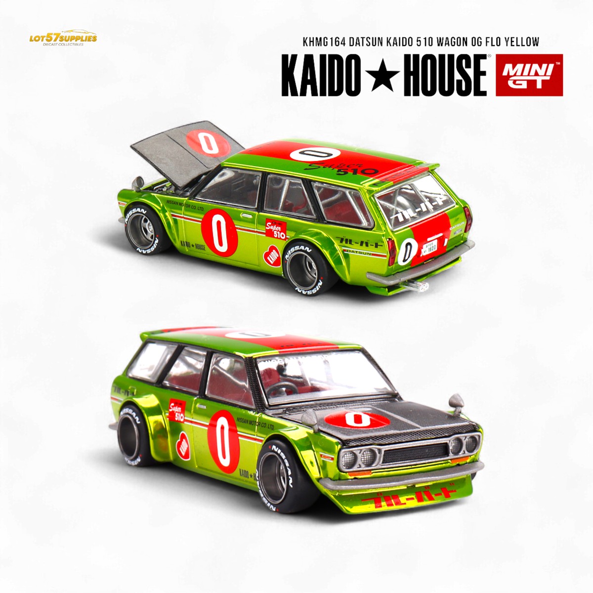 Mini GT Datsun 510 Wagon OG Ho Yellow 1:64