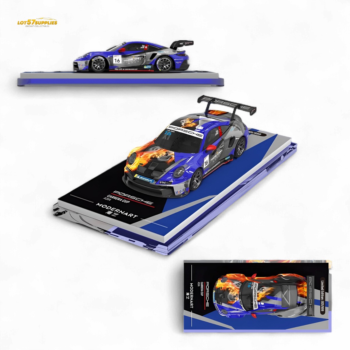 Modernart Porsche 911 GT3 Carrera Cup Asia Masters #16 1:64
