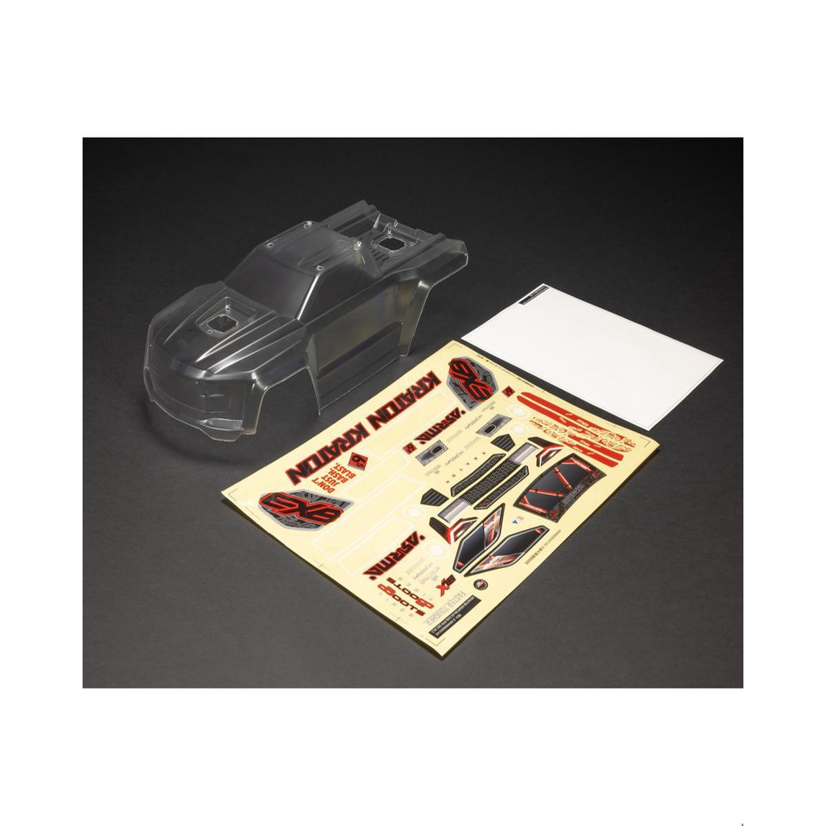 Arrma ARA-1519 KRATON 6S BLX V6 1/8 Painted Body w/Decals (Clear)