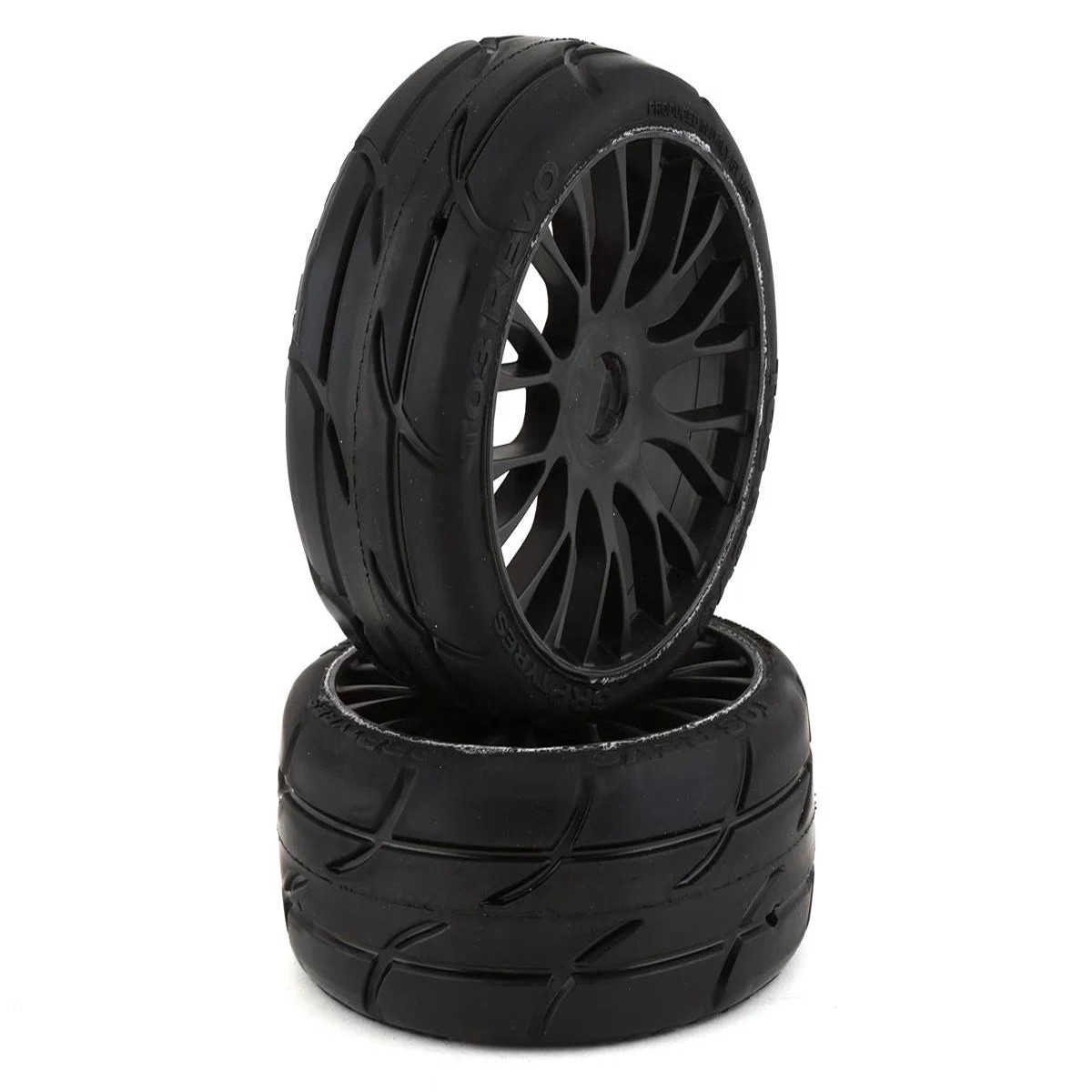 GRP Tires GRPGTX03-XB3 GT – TO3 Revo Belted Pre-Mounted 1/8 Buggy Tires (Black) (2) (XB3) w/FLEX Wheel