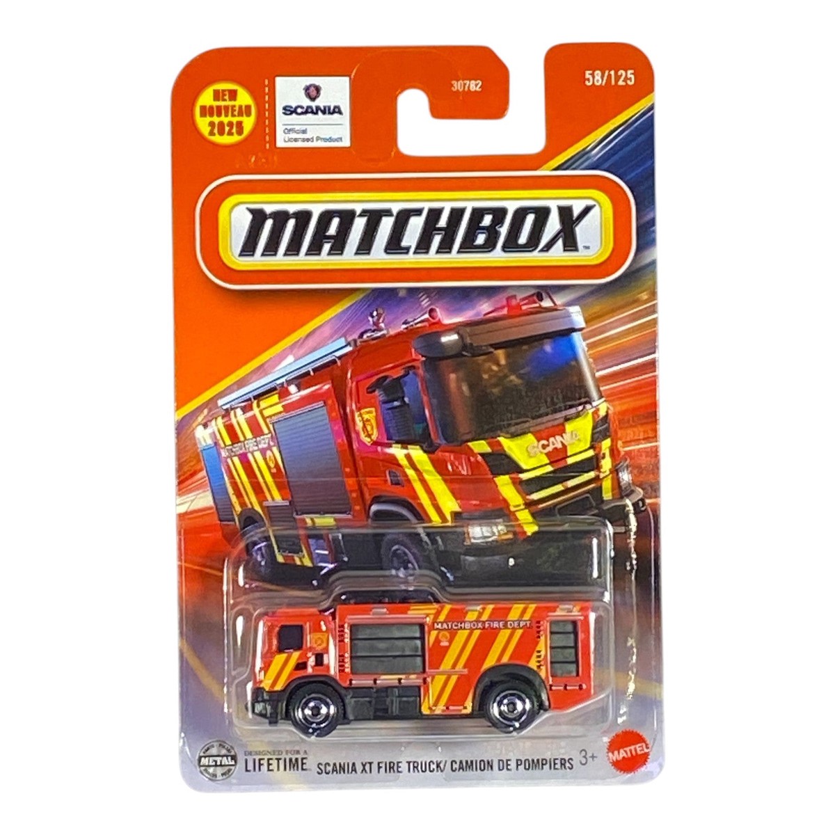 Matchbox Scania XT Fire Truck – 2025 Matchbox Series 58/125